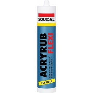 Beyaz Soudal Acryrub Flexi Silikonize 310 ML(30 lu koli)